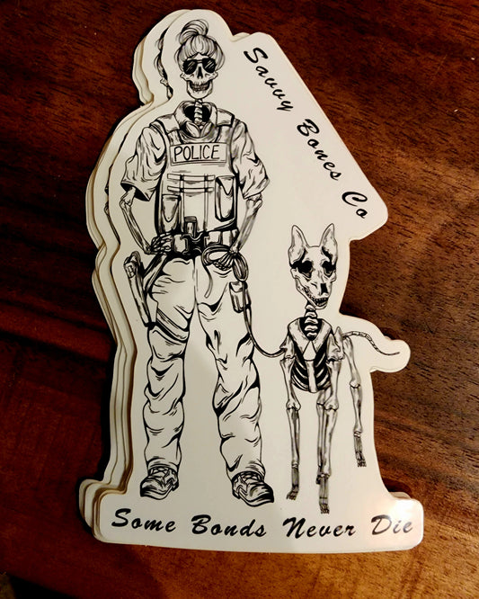 Sticker -Female Police Handler - Some Bonds Never Die