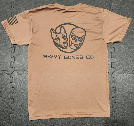 Savvy Bones Two Headed Logo Performance Tee Shirt- Savvy Bones Co